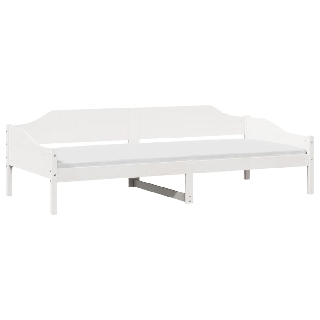 Cama sem colchão 90x190 cm madeira de pinho maciça branco