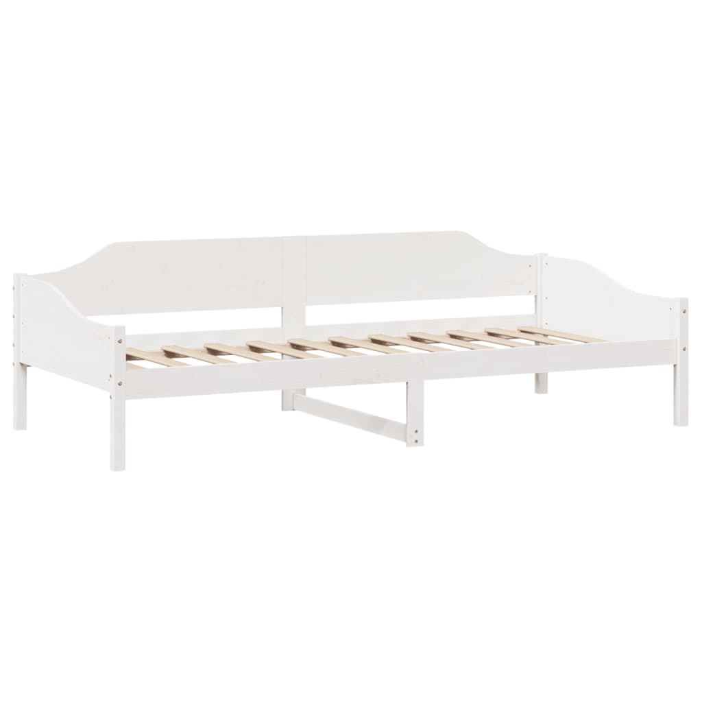 Cama sem colchão 90x190 cm madeira de pinho maciça branco
