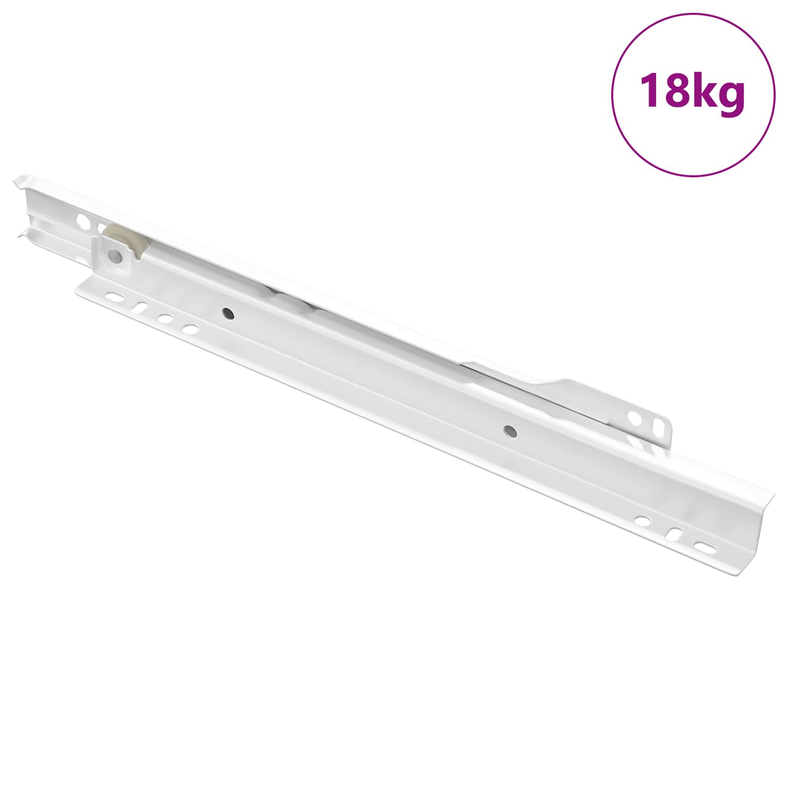 Corrediça de gaveta 87 unid. branco aço