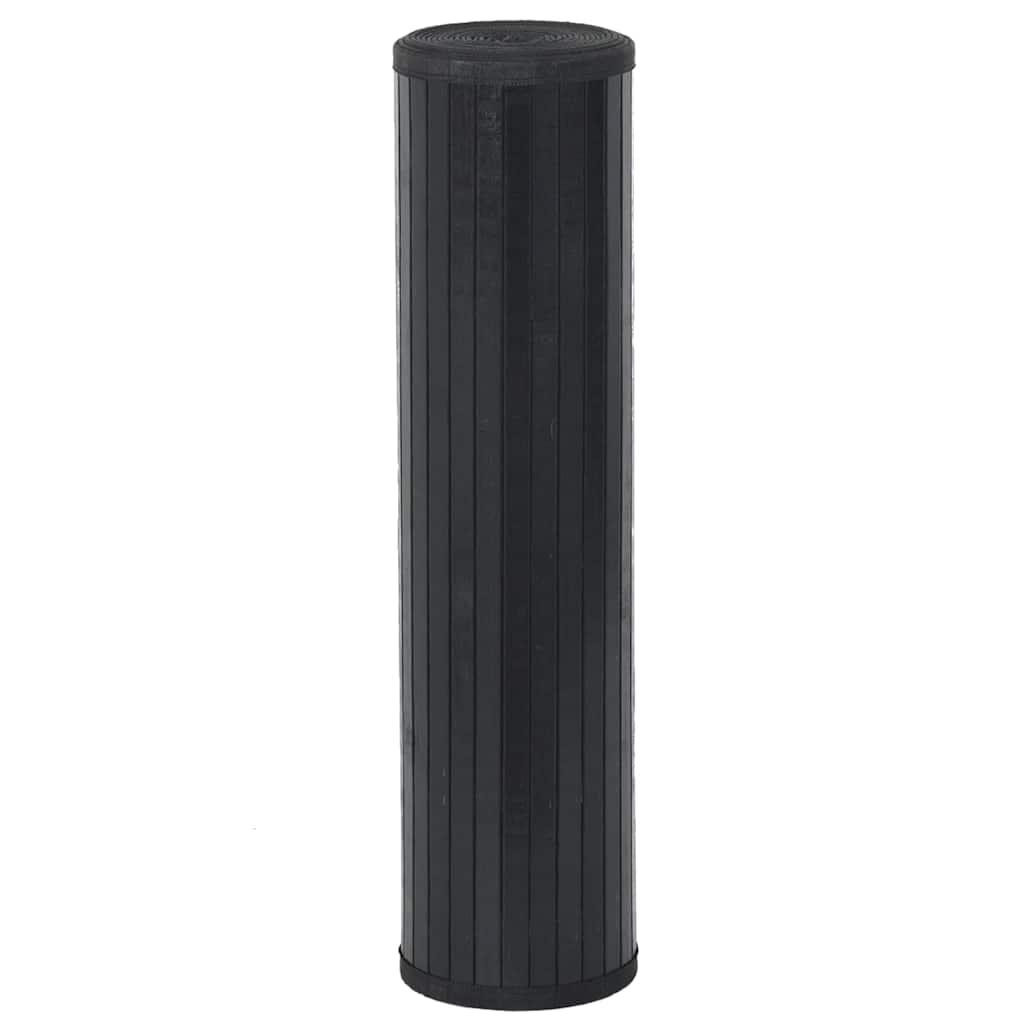 Tapete retangular 70x200 cm bambu preto