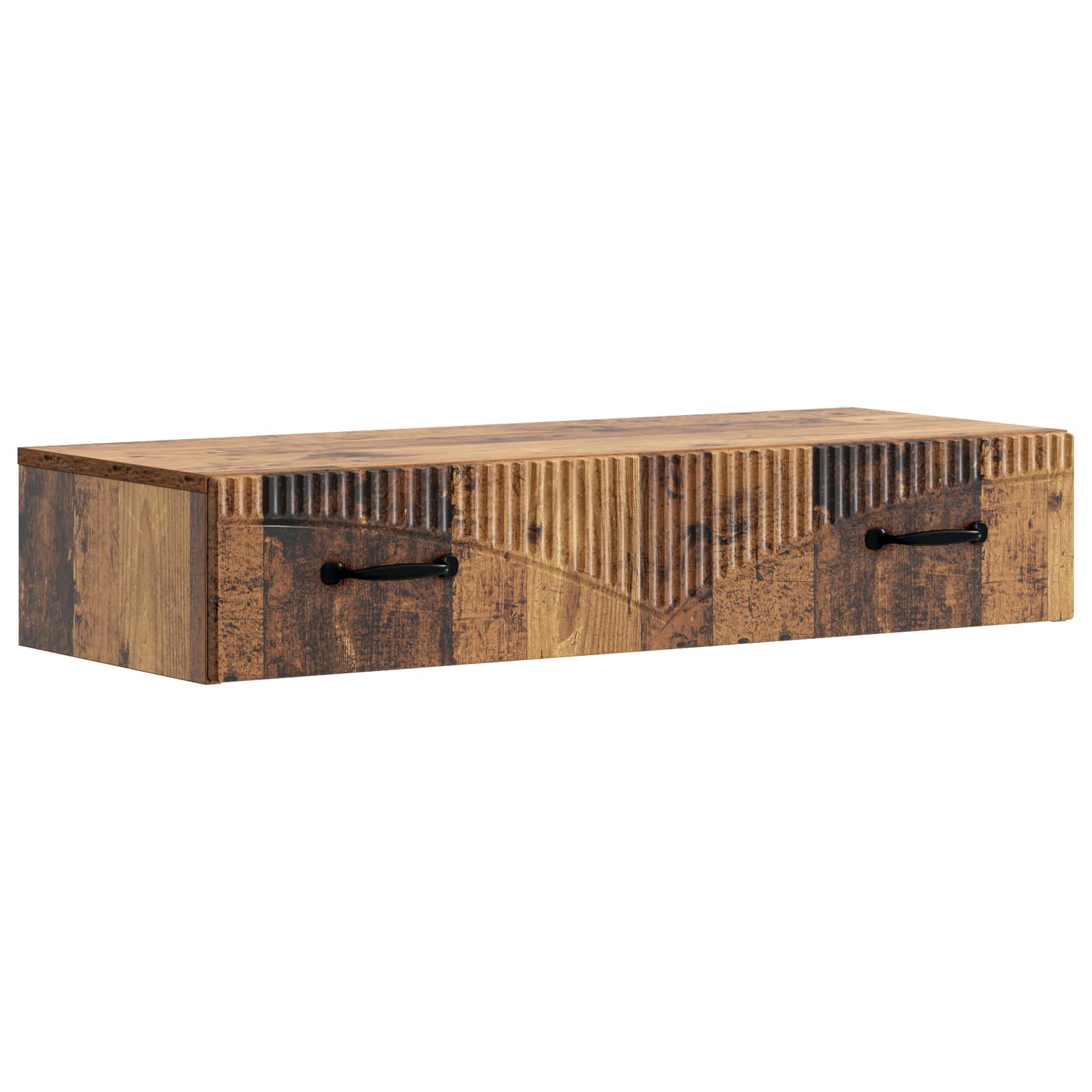 Mesa lateral de parede madeira antiga 87,5 x 34,5 x 17 cm