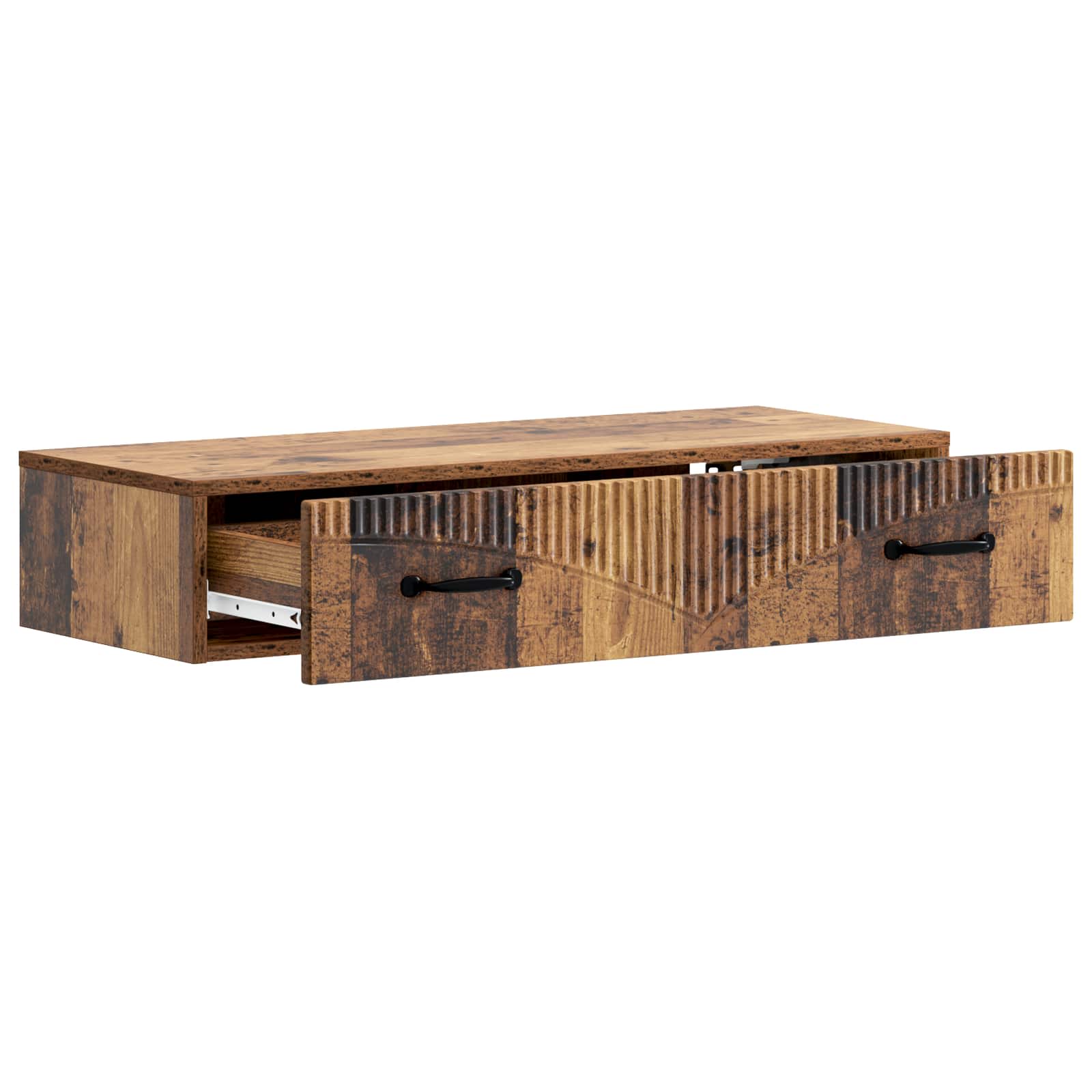 Mesa lateral de parede madeira antiga 87,5 x 34,5 x 17 cm
