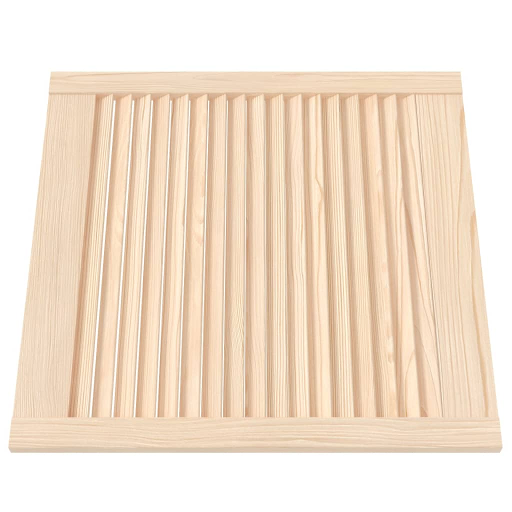 Portas de armário 2 pcs com design de persiana pinho maciço
