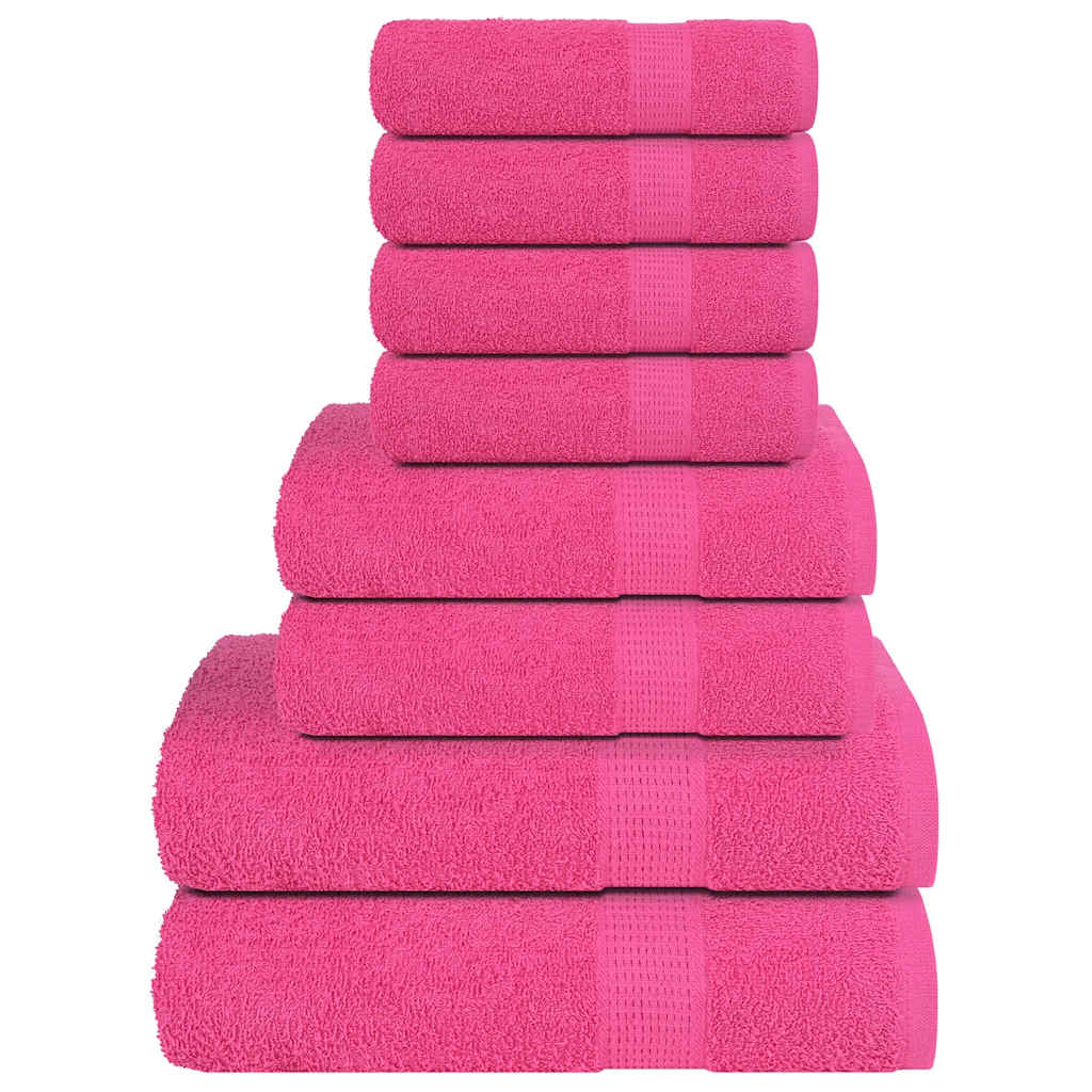 8Pcs conjunto de toalhas frogn 360 g/m² rosa