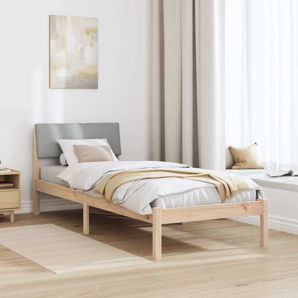 Estrutura da cama marrom e cinza claro 80 x 200 cm
