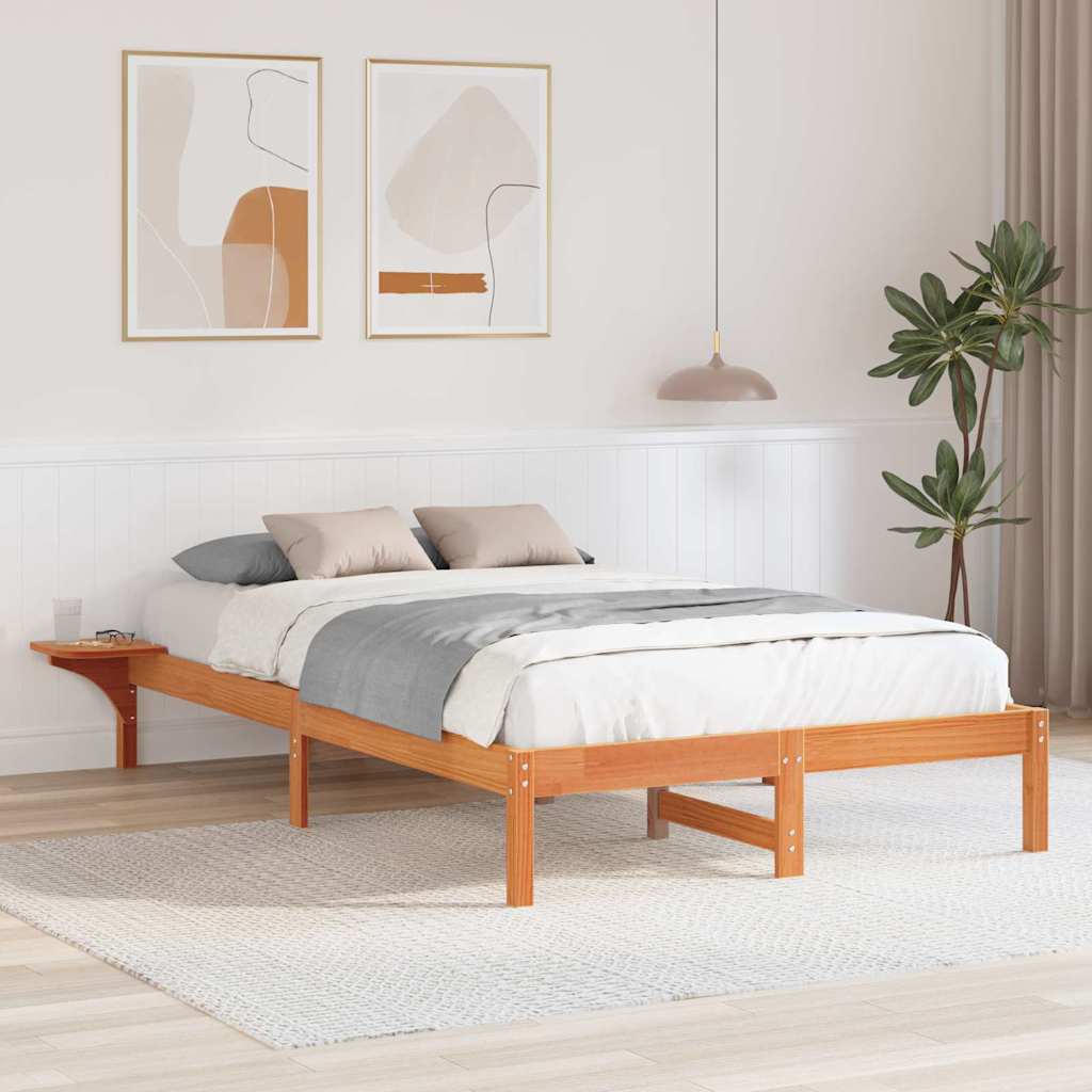 Estrutura da cama marrom cera 135 x 190 cm