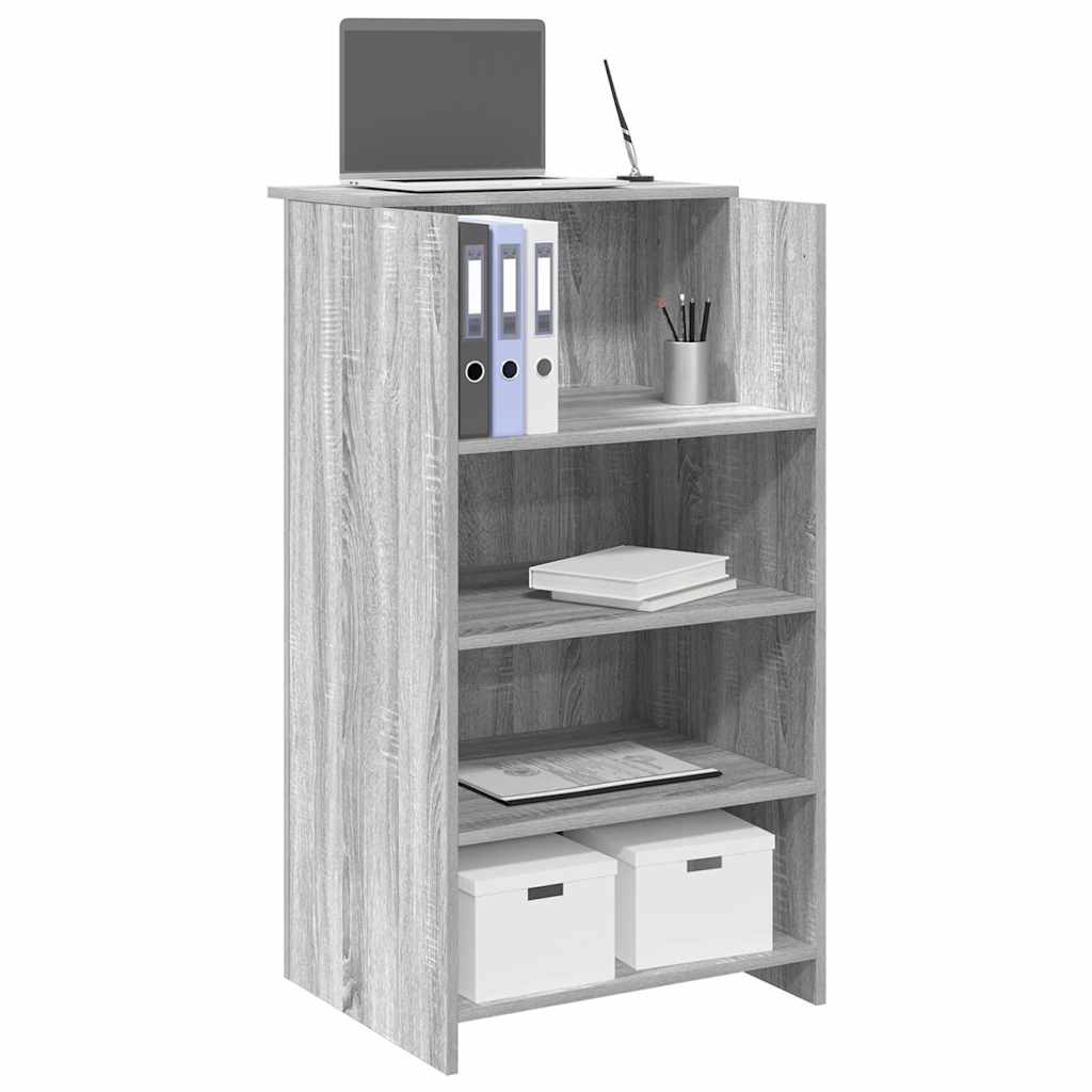Balcão recepção 55x50x103,5 cm deriv. madeira cinzento sonoma