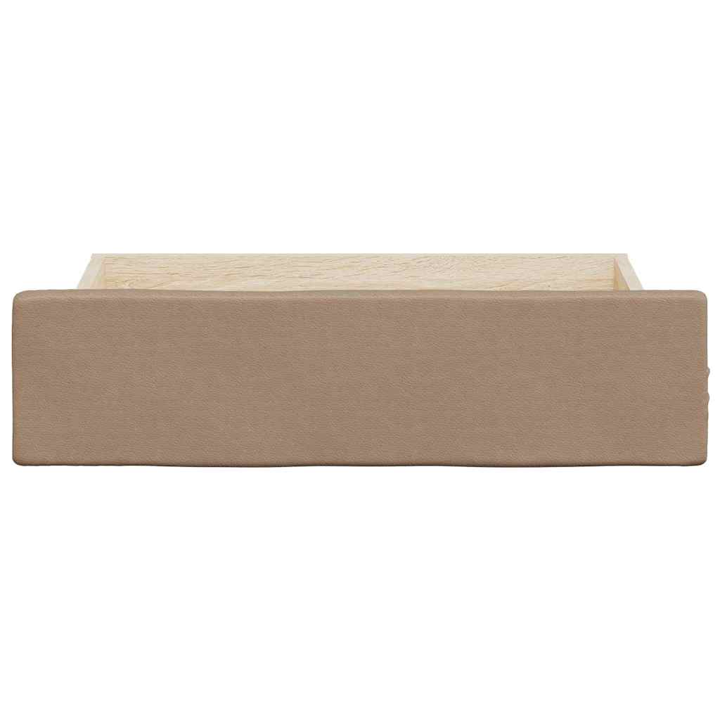 Gavetas de cama 2 pcs derivados madeira/couro artif. cappuccino