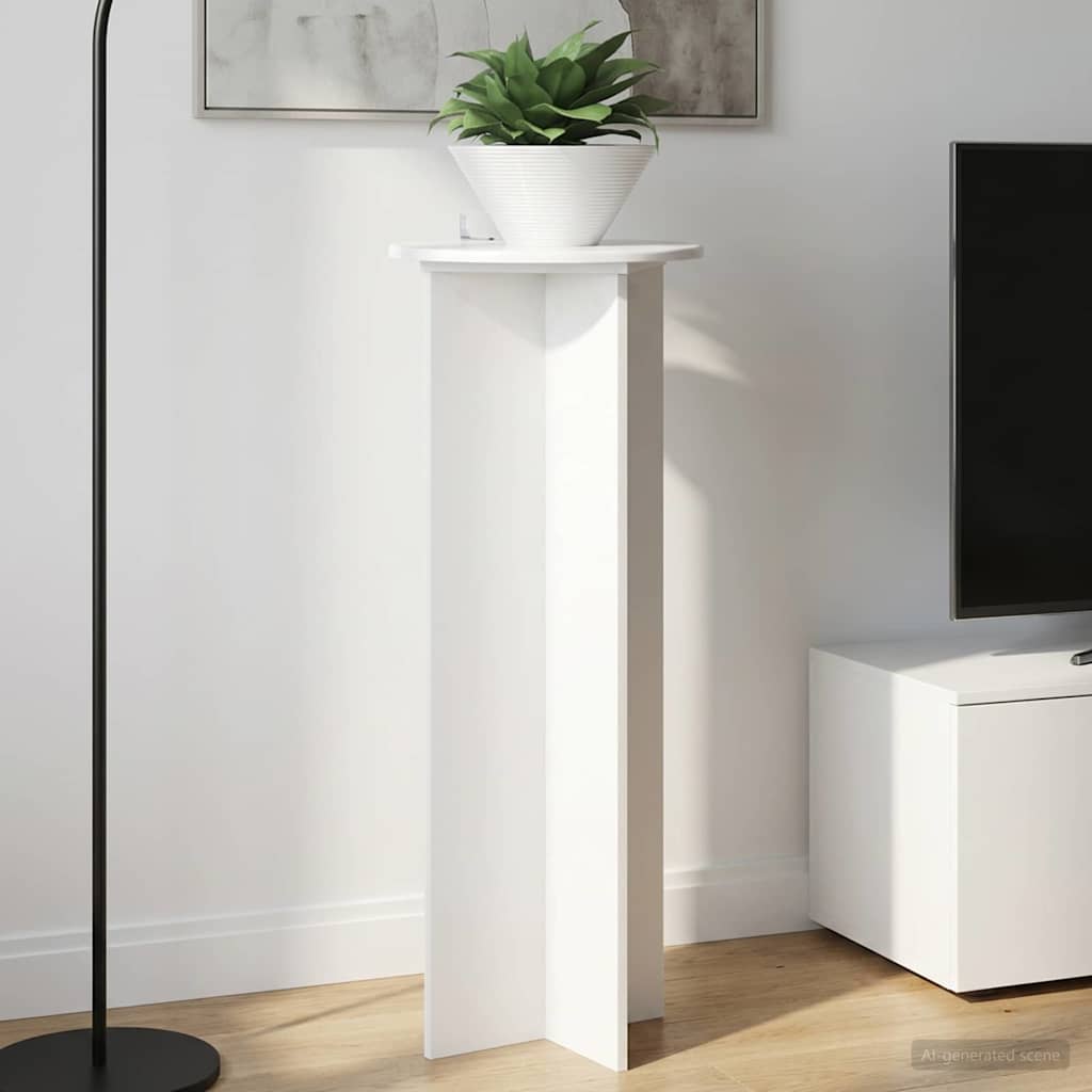 Suporte para plantas 2 unid. branco brilhante ø40 x 100 cm