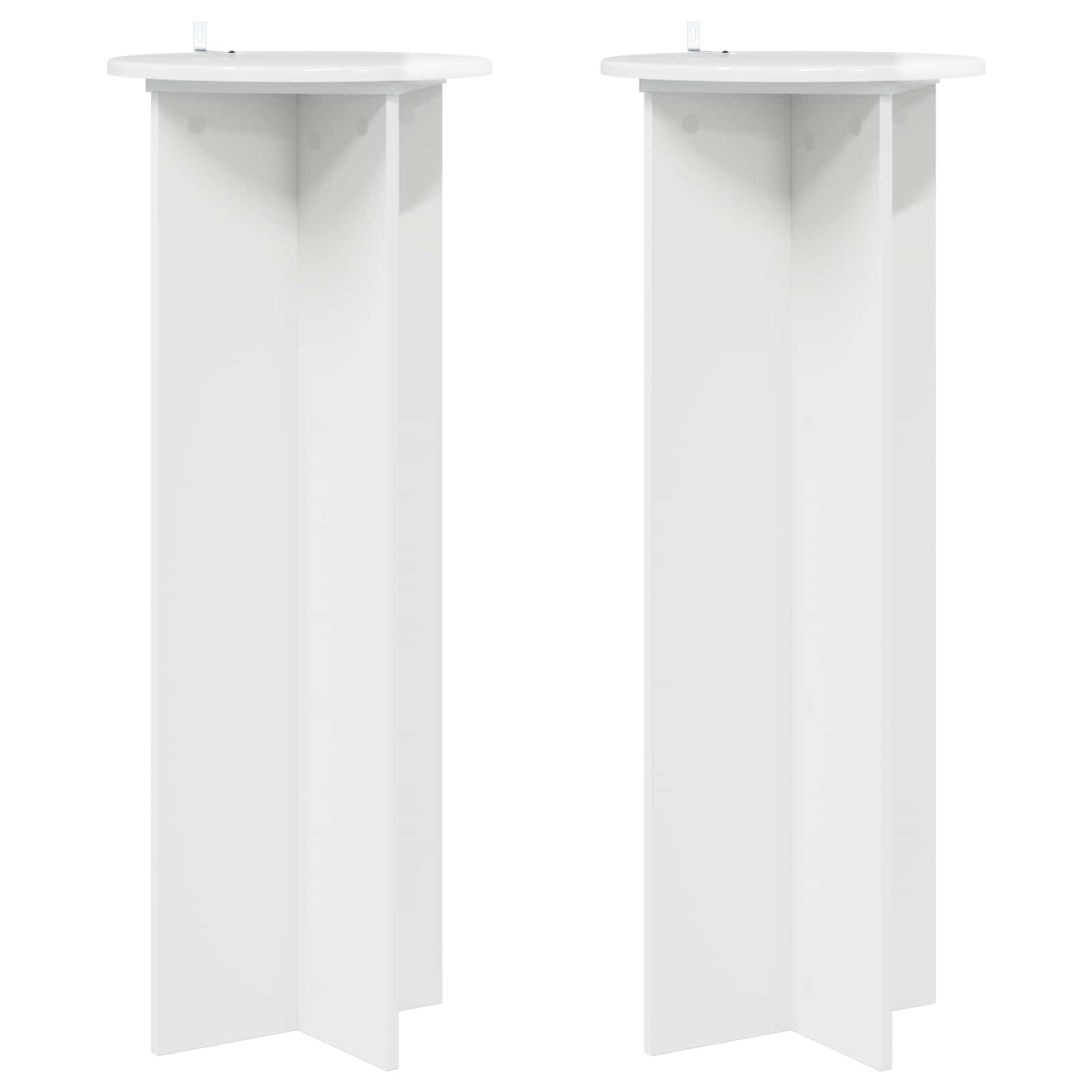 Suporte para plantas 2 unid. branco brilhante ø40 x 100 cm