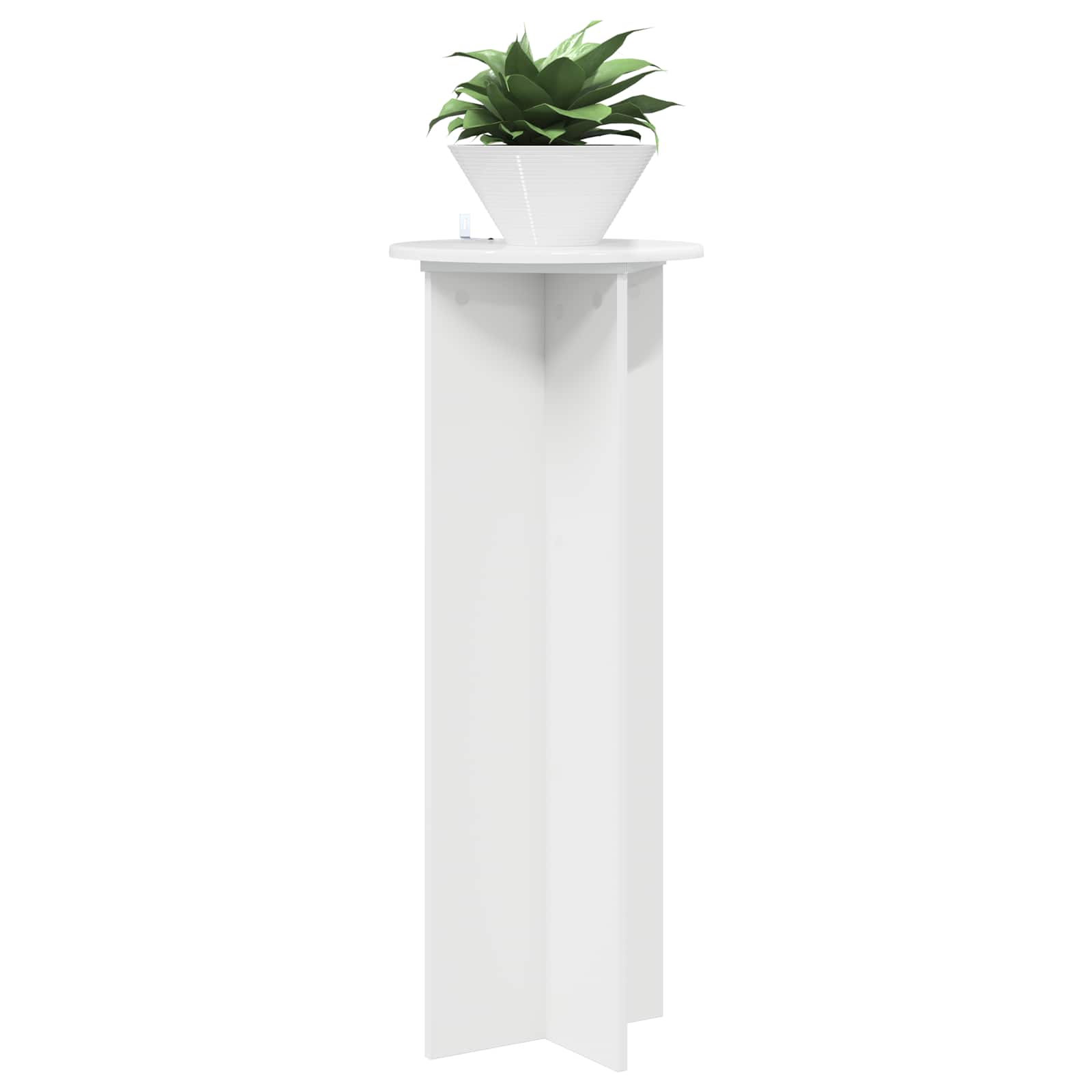 Suporte para plantas 2 unid. branco brilhante ø40 x 100 cm