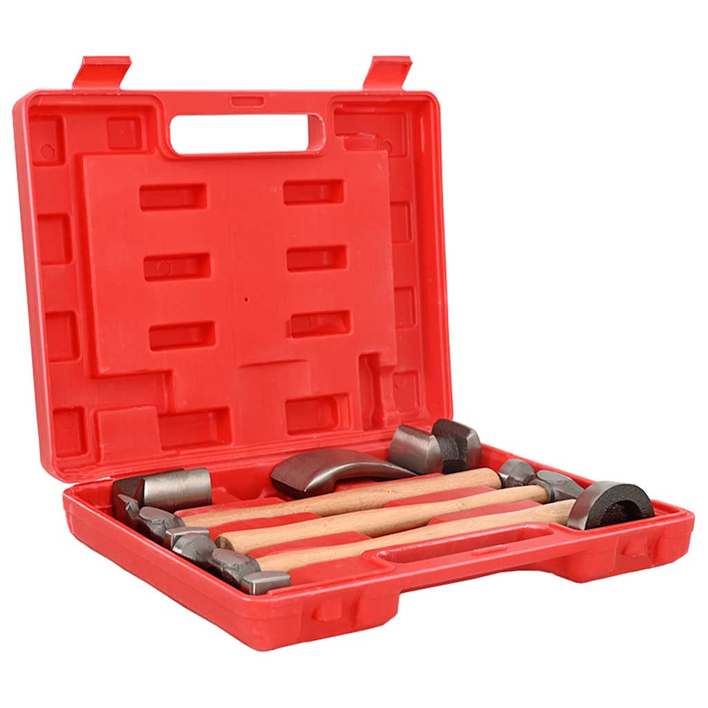 Conjunto c/ martelo reparação mossas carroçaria carro 7 pcs
