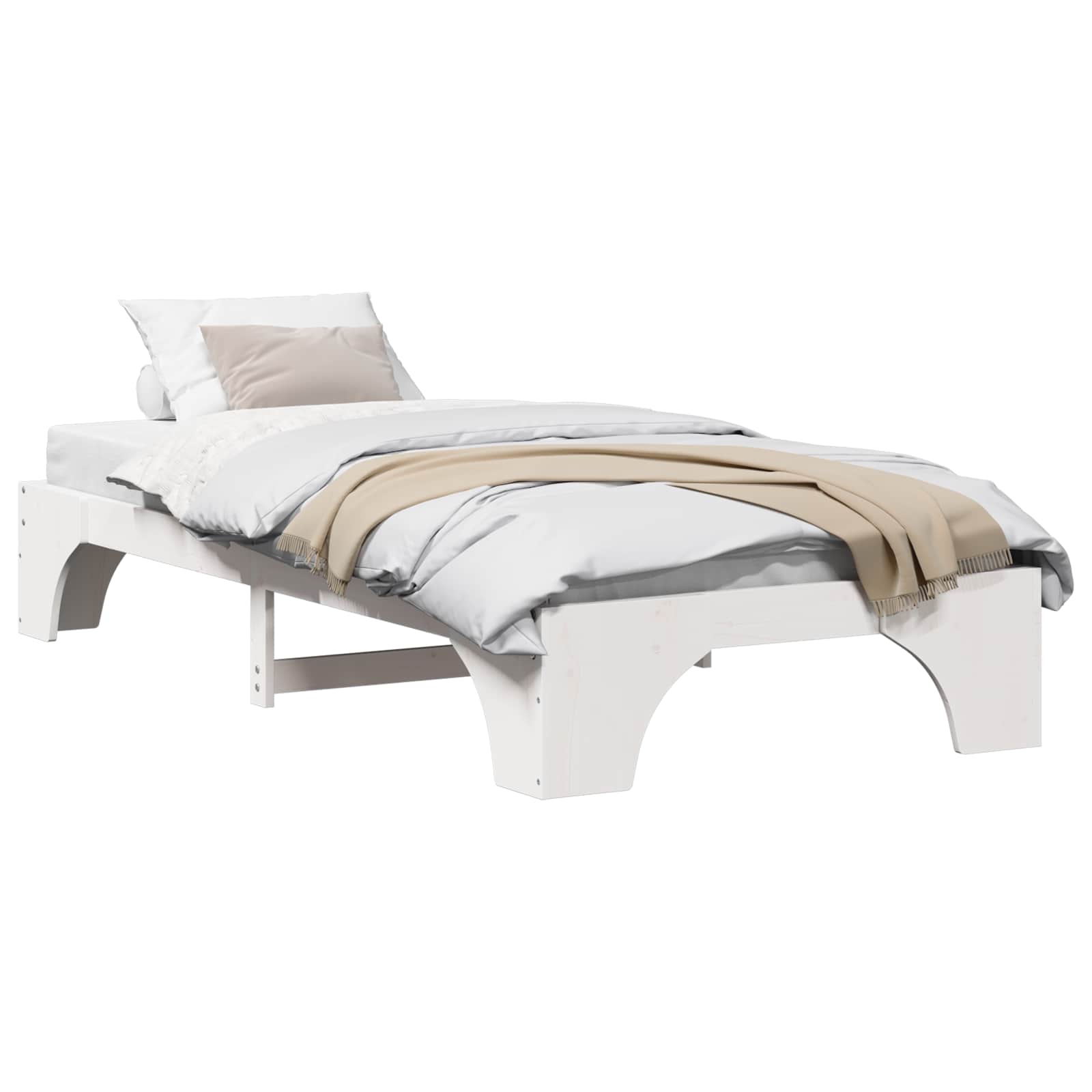 Estrutura da cama branco 100 x 200 cm