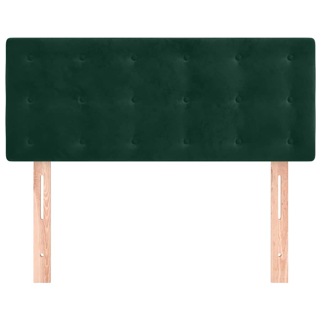 Cabeceira de cama veludo 80x5x78/88 cm verde-escuro
