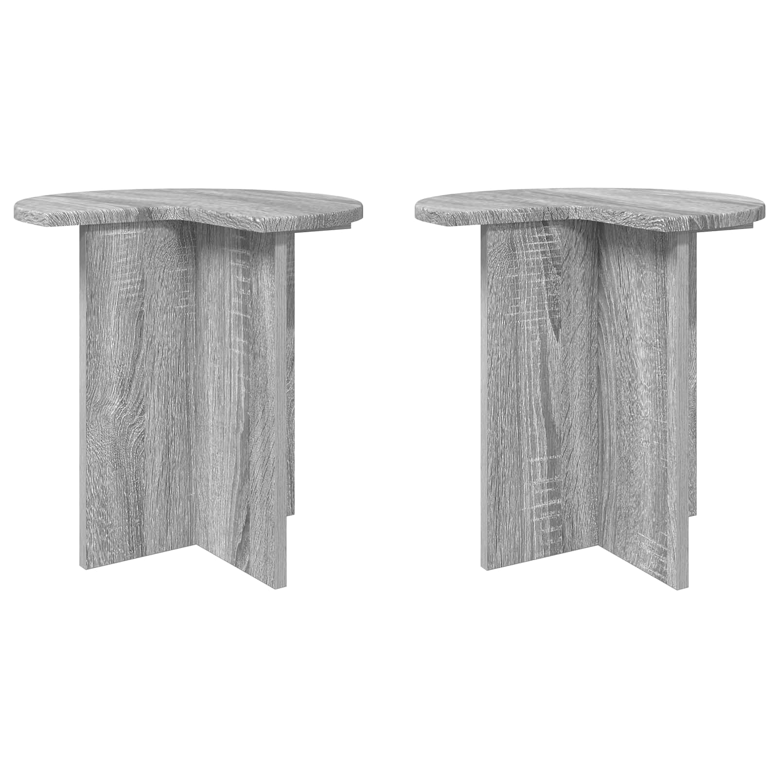 Mesa lateral 2 unid. sonoma cinzento ø 39 x 38 cm