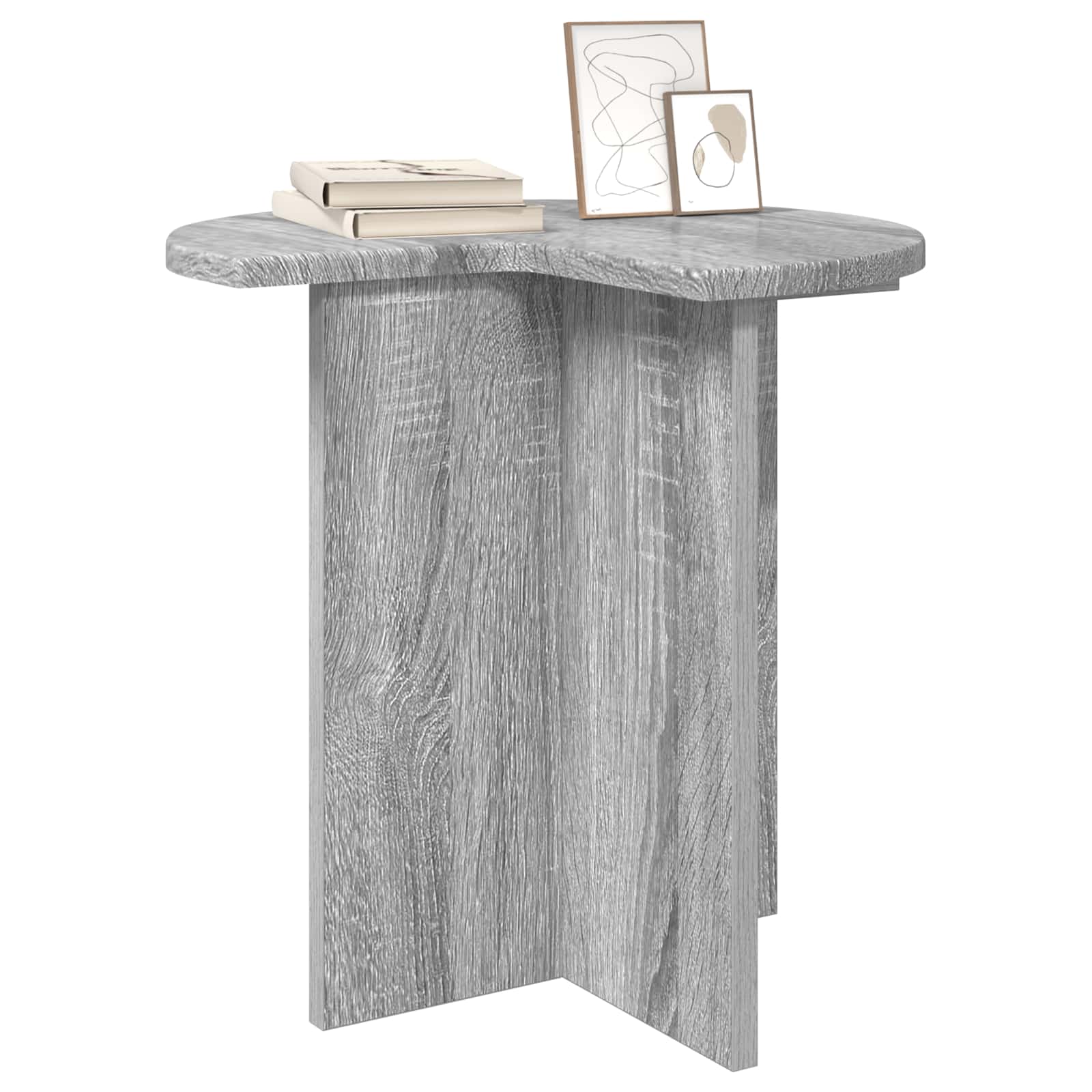 Mesa lateral 2 unid. sonoma cinzento ø 39 x 38 cm