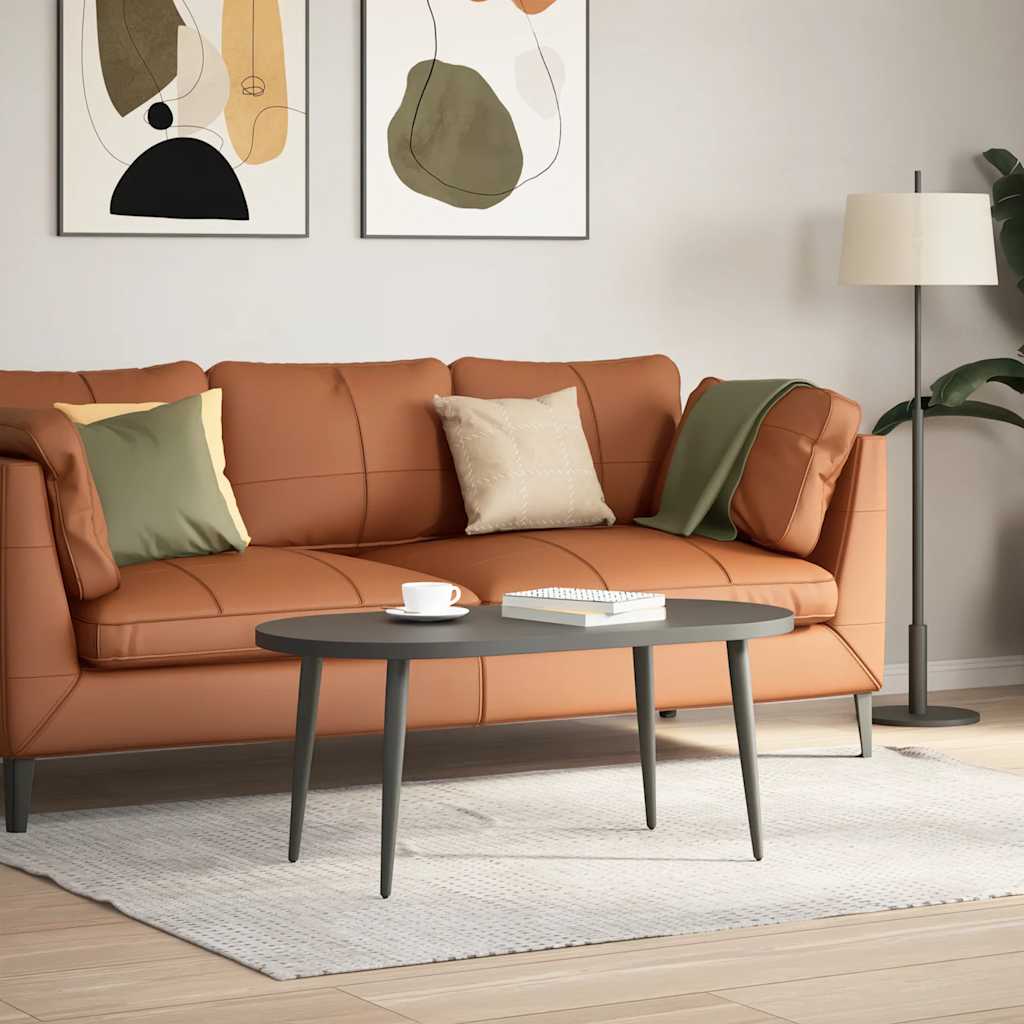 Pés para mesa de centro formato cônico 4 peças antracite 42-43 cm aço