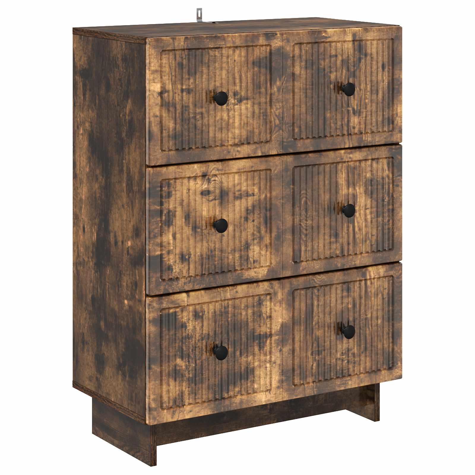 Gabinete de gavetas carvalho fumado 66 x 34,5 x 90 cm