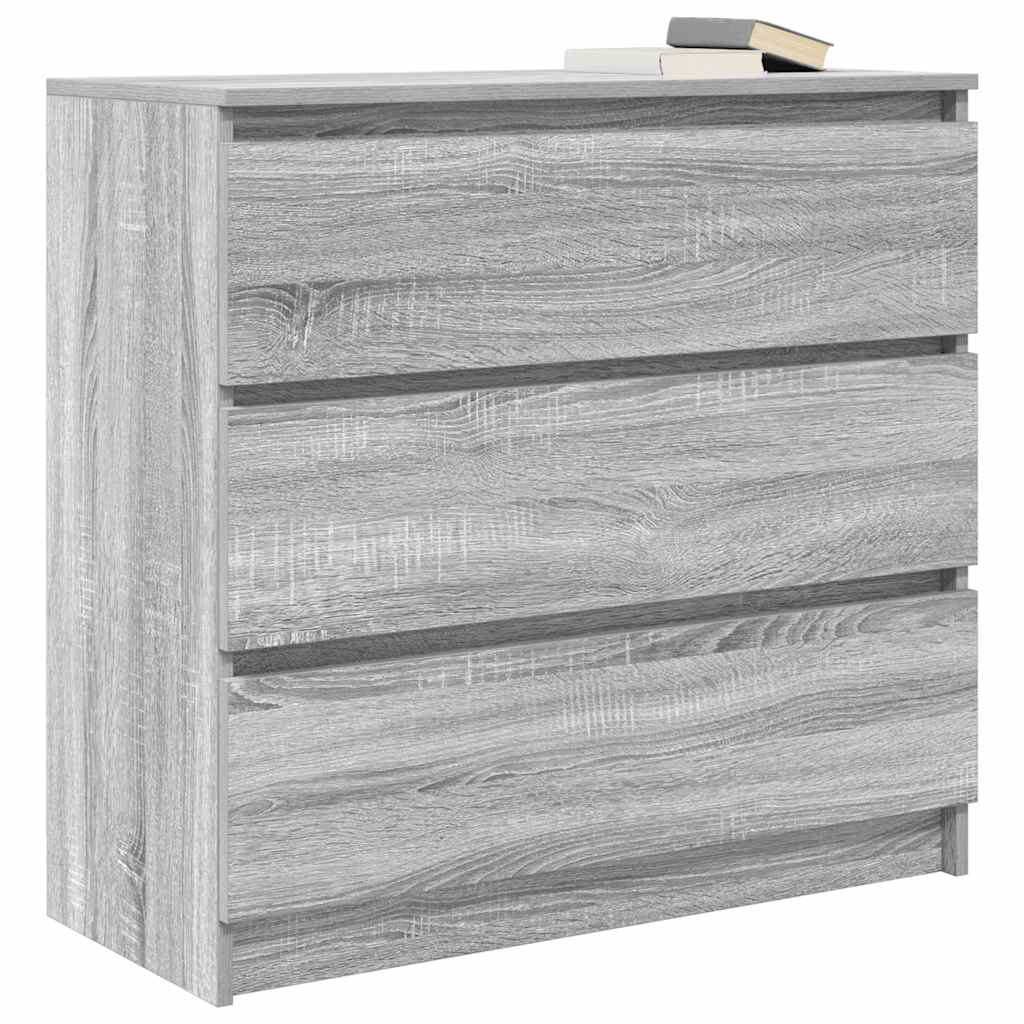Aparador 80x35x76 cm derivados de madeira cinzento sonoma