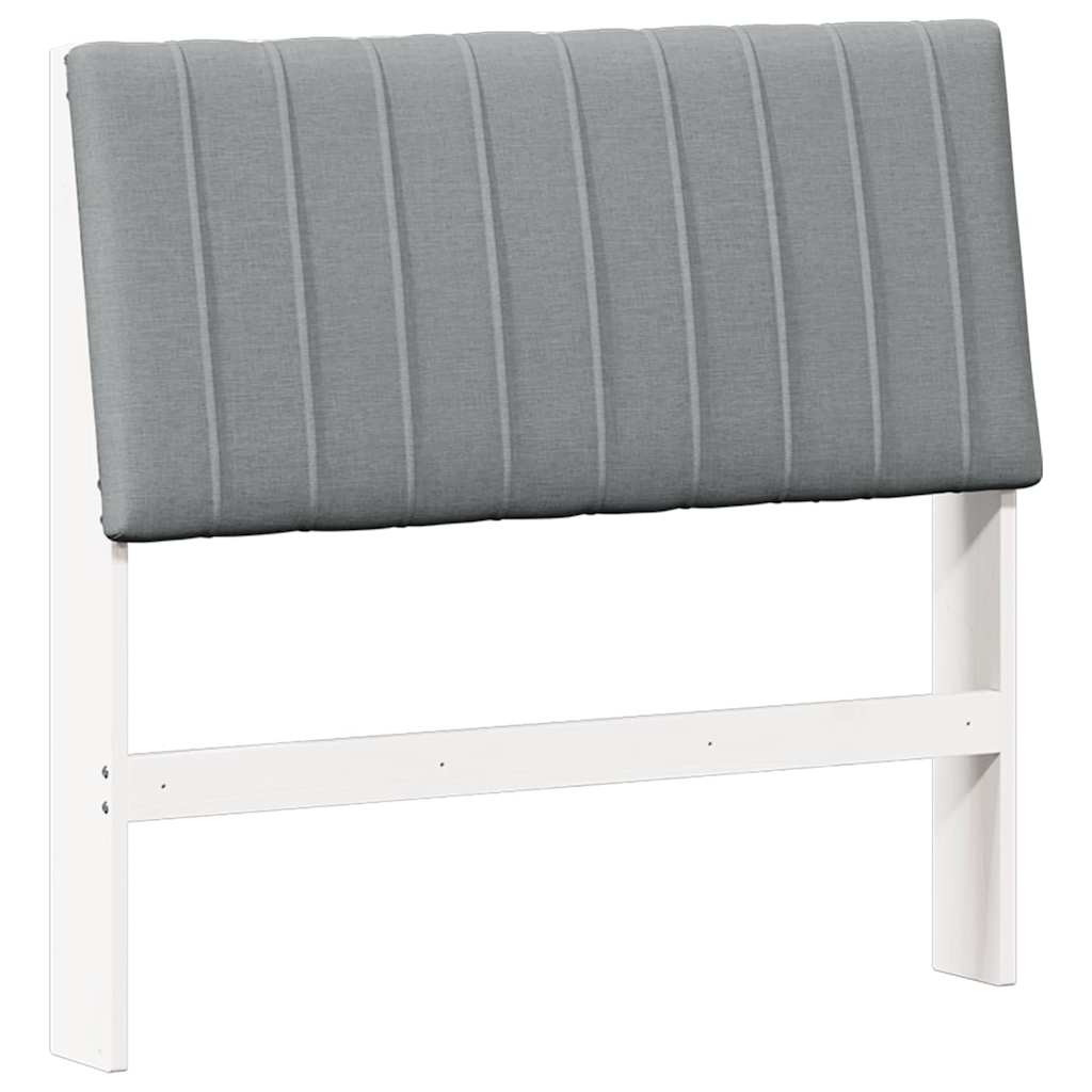 Cabeceira estofada cinzento-claro 100 cm