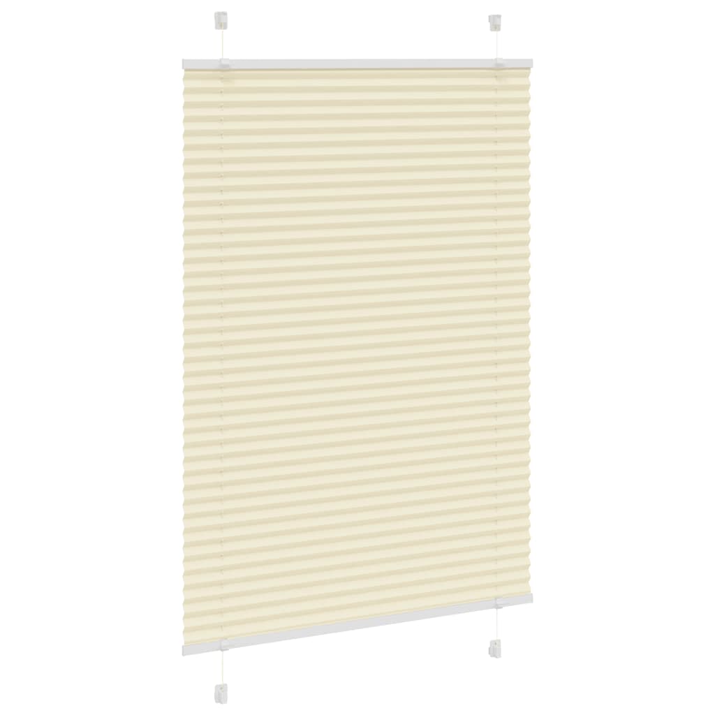 Creme plissada cega 85x100 cm largura tecido 84,4 cm poliéster