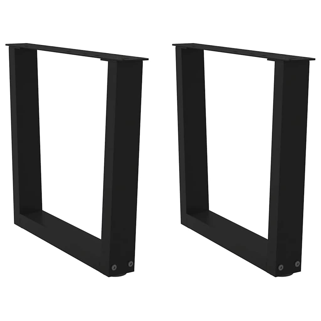 Pés para mesa de centro em v 2 peças preto 50x(42-43,3) cm aço