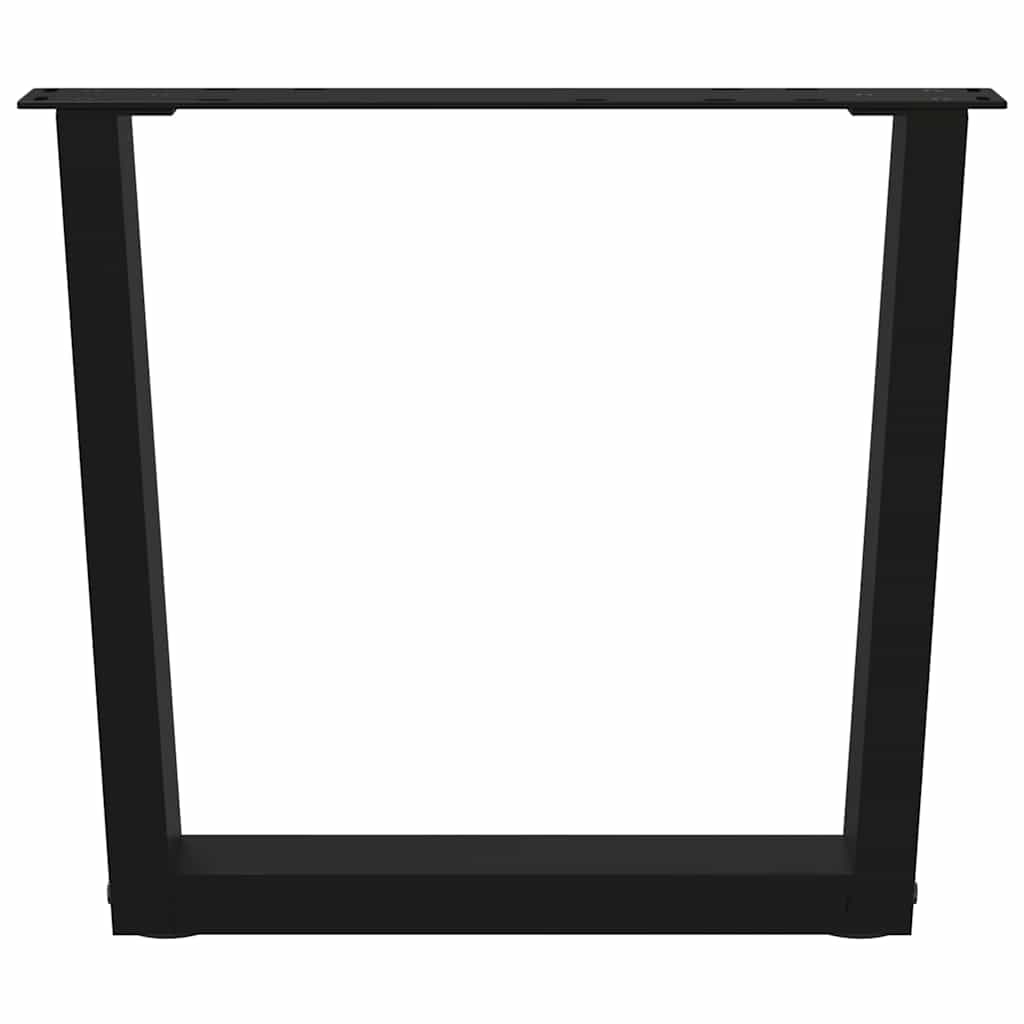 Pés para mesa de centro em v 2 peças preto 50x(42-43,3) cm aço
