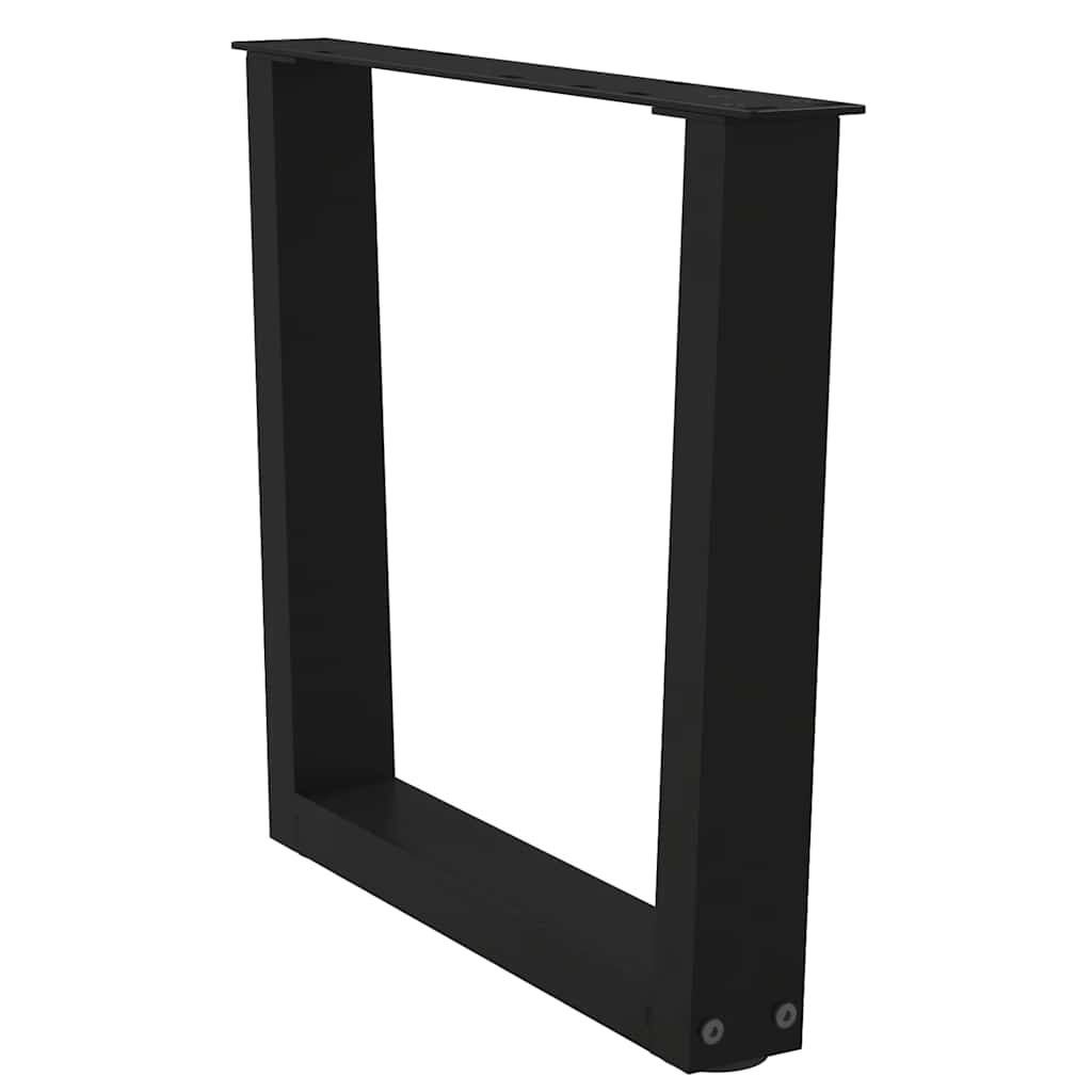 Pés para mesa de centro em v 2 peças preto 50x(42-43,3) cm aço
