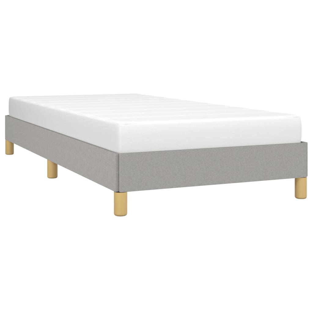 Estrutura de cama sem colchão 90x190 cm tecido cinzento-claro