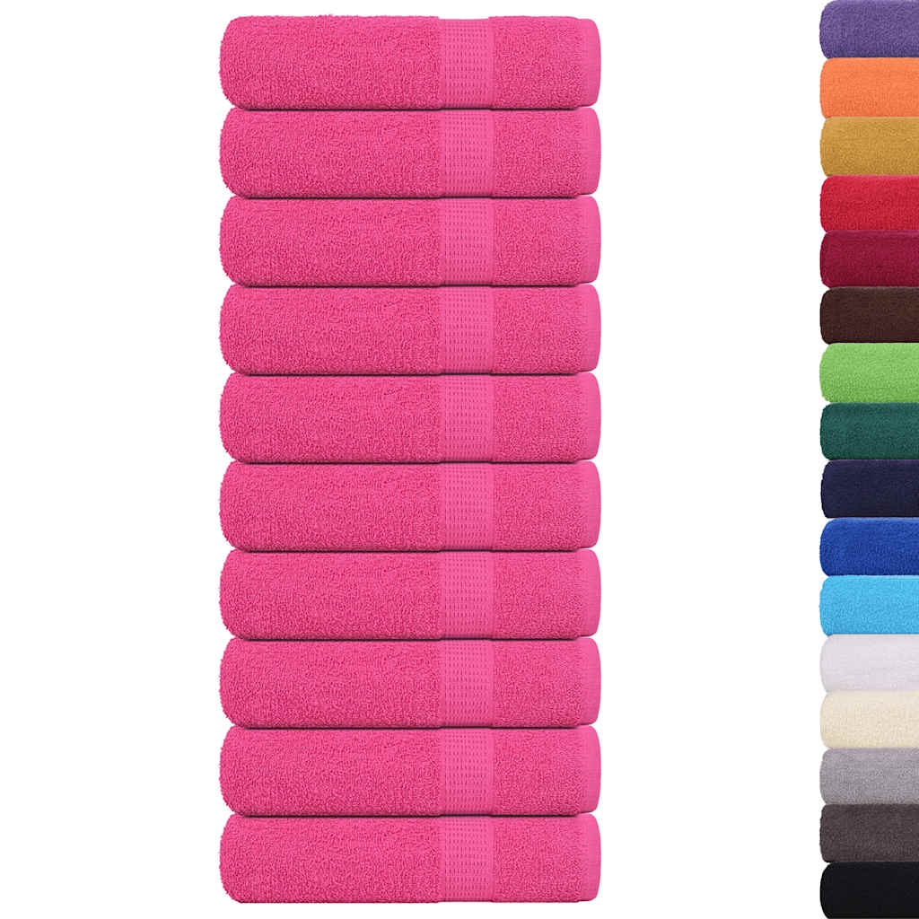 Toalhas de banho frogn 10 pcs 100x150 cm 360 g/m² rosa