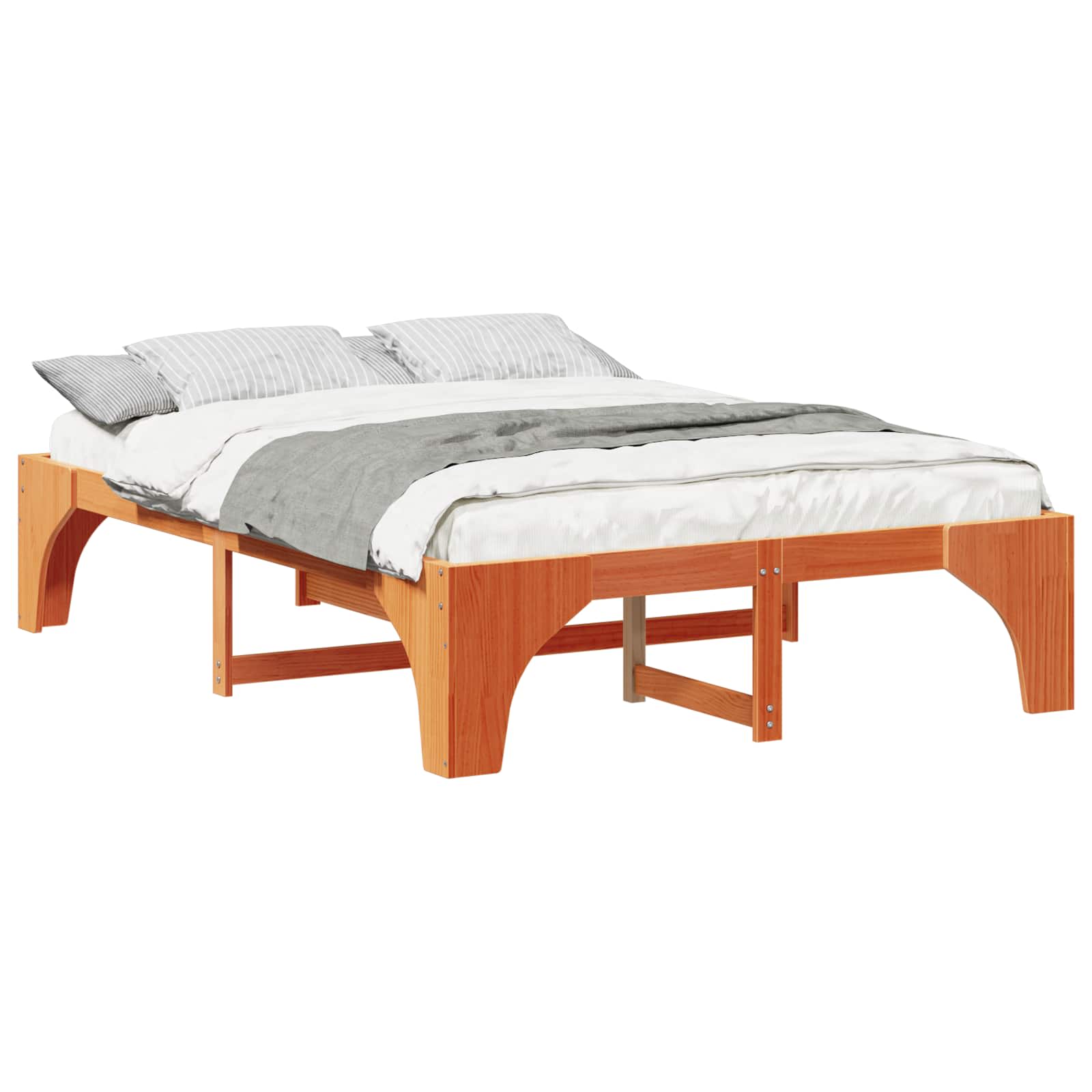 Estrutura da cama castanho 150 x 200 cm