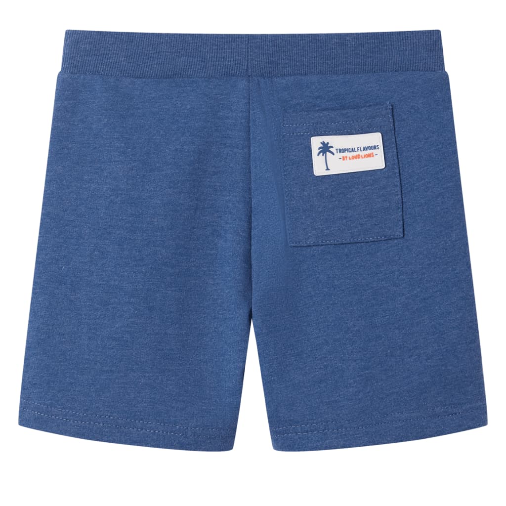 Calções de criança com cordão azul-escuro mesclado 128