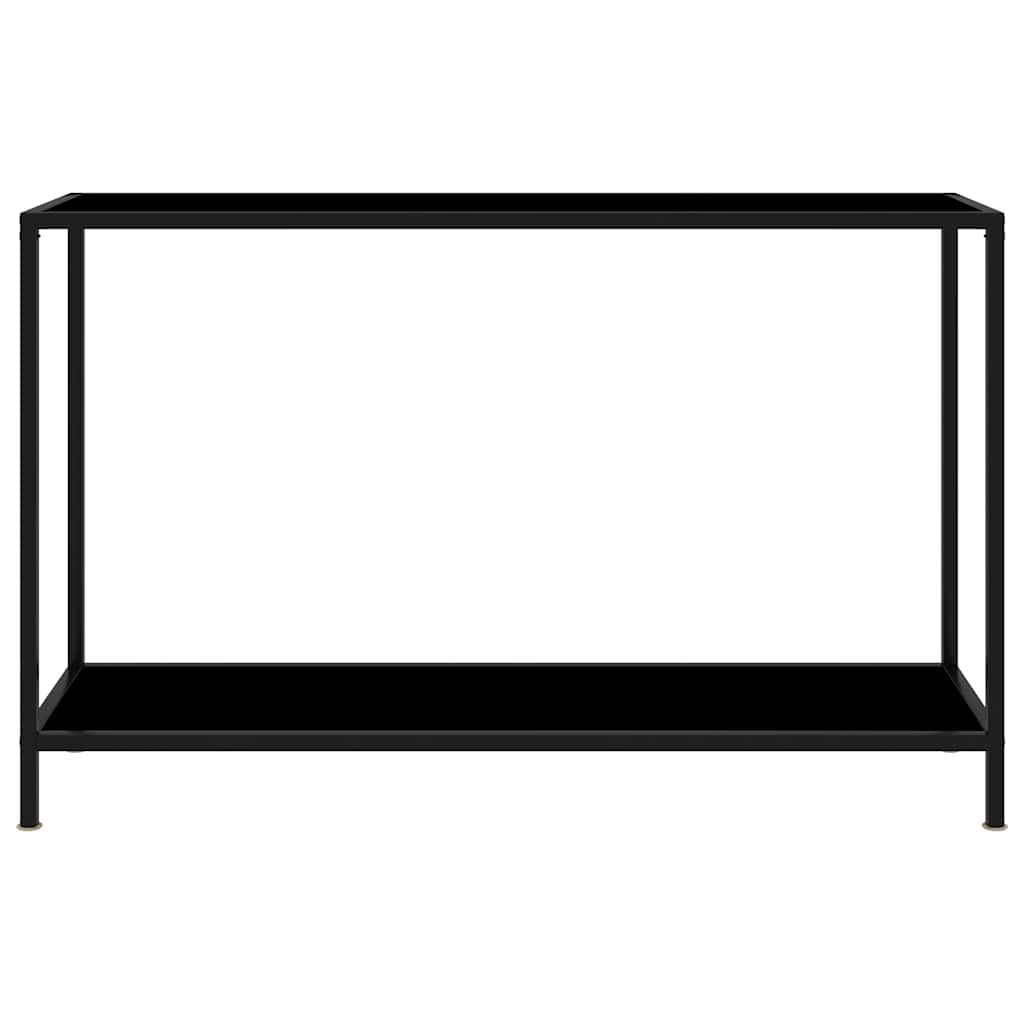 Mesa consola 120x35x75 cm vidro temperado preto