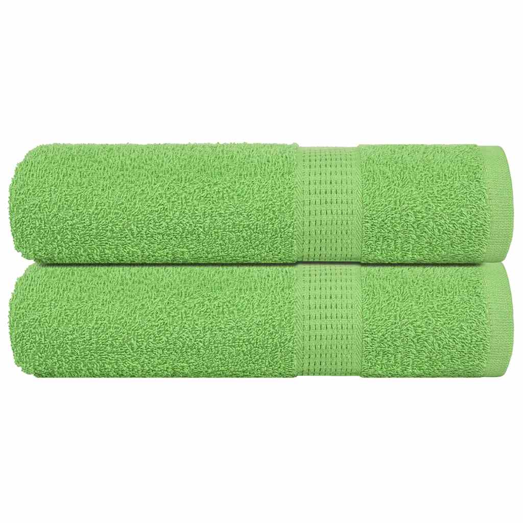 Toalhas de mãos frogn 2pcs 50x100cm 360 g/m² verde maça