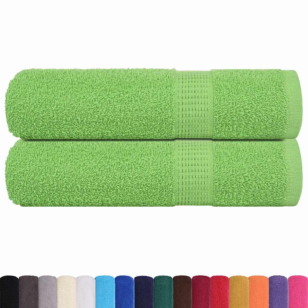 Toalhas de mãos frogn 2pcs 50x100cm 360 g/m² verde maça