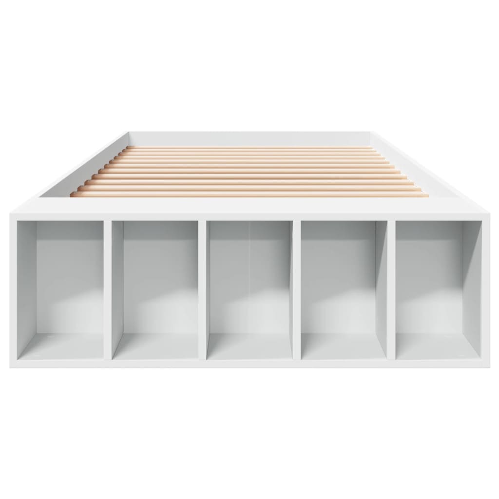 Estrutura de cama 75x190 cm derivados de madeira branco