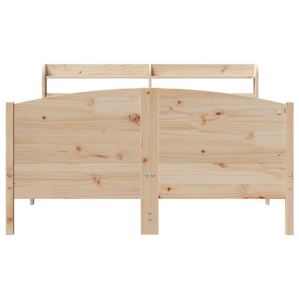 Cama sem colchão 150x200 cm madeira de pinho maciça