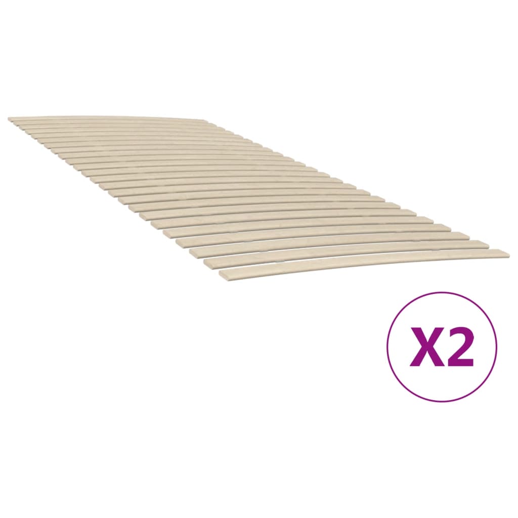 Substituição de ripas de cama com 48 ripas, 2 peças, 100x200 cm