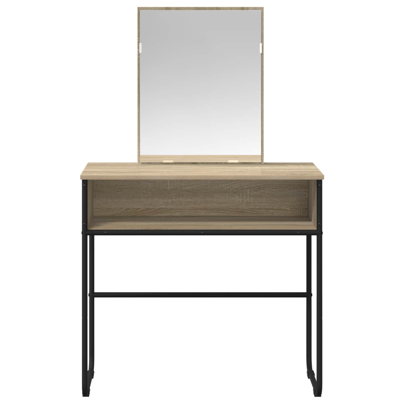 Mesa de vestir com prateleira carvalho sonoma 81 x 40 x 131 cm