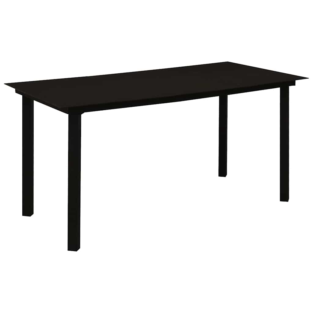 5 Pcs conjunto de jantar p/ jardim corda de algodão e aço preto