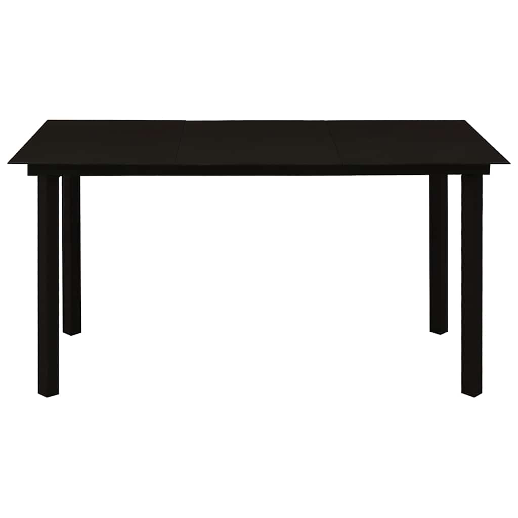 5 Pcs conjunto de jantar p/ jardim corda de algodão e aço preto