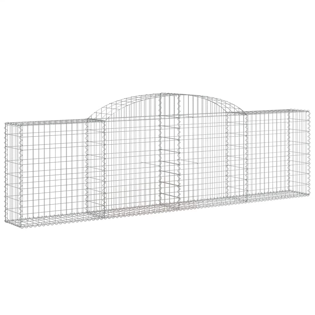 Cestos gabião arqueados 5 pcs 300x30x80/100cm ferro galvanizado