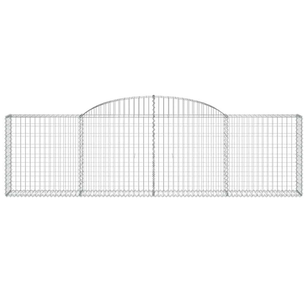 Cestos gabião arqueados 5 pcs 300x30x80/100cm ferro galvanizado