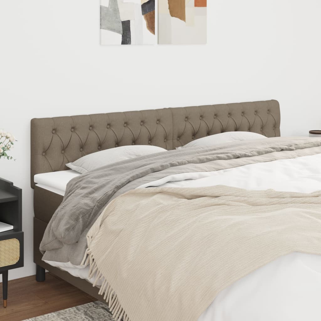 Cabeceiras cinzento-acastanhado 180x7x78/88 cm tecido