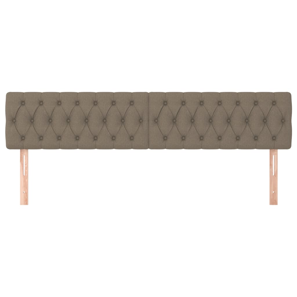 Cabeceiras cinzento-acastanhado 180x7x78/88 cm tecido