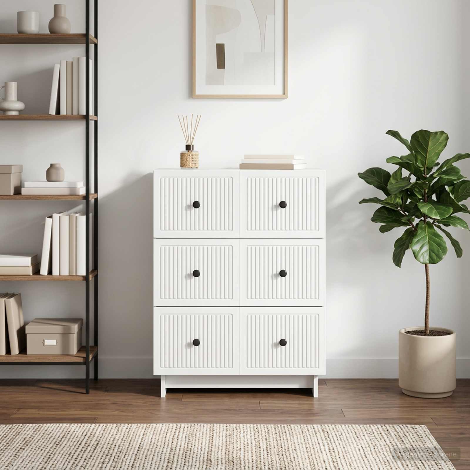 Gabinete de gavetas branco 66 x 34,5 x 90 cm