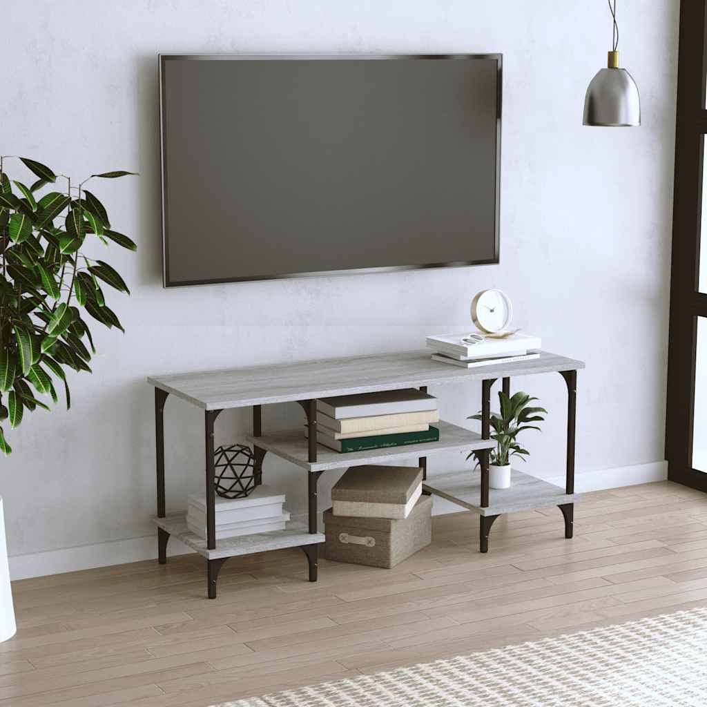 Móvel para TV 102x35x45,5 cm derivados madeira cinzento sonoma