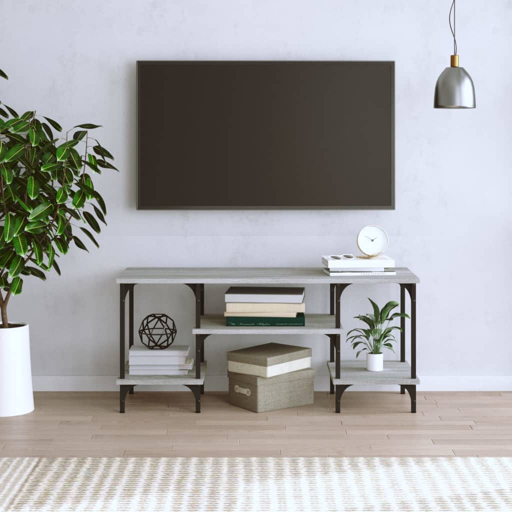 Móvel para TV 102x35x45,5 cm derivados madeira cinzento sonoma