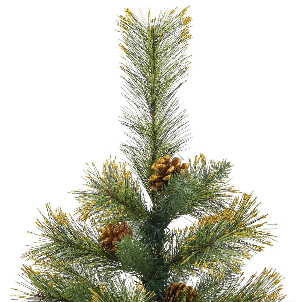 Árvore de natal artificial articulada com pinhas 150 cm