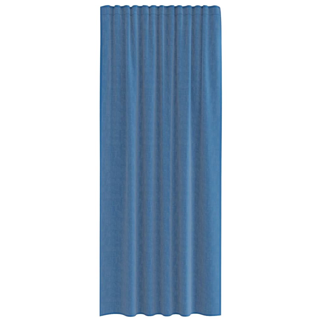Cortinas de voile com bolsos para varão 2 pcs azul real